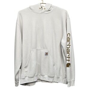 Carhartt Hoodie Men 2XL Loose Fit Midweight Spell Out Logo Pullover Workwear